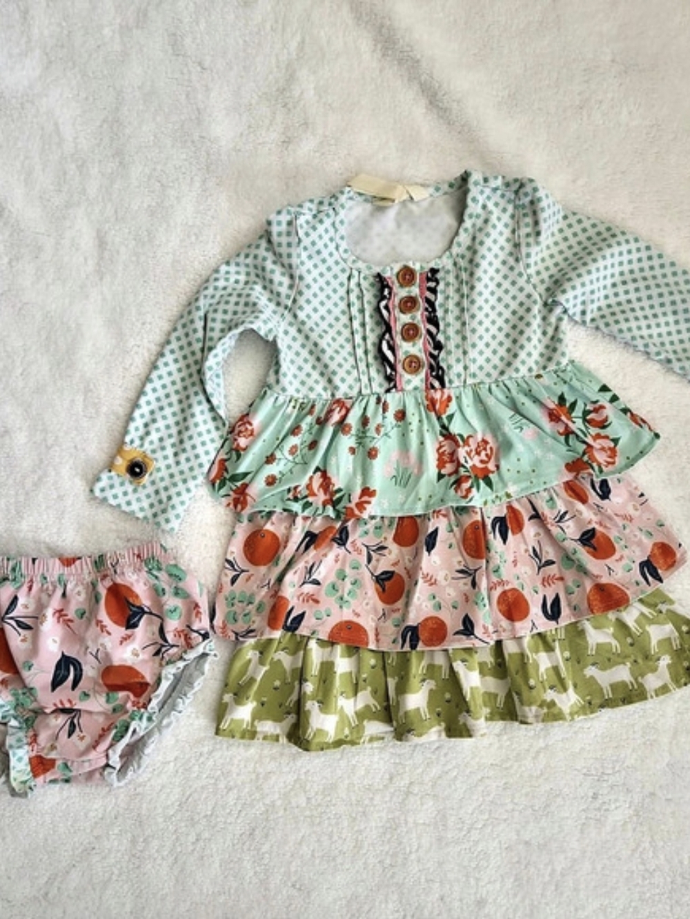 Matilda Jane Joanna Gaines Once Upon a Time Seedling Dress & Bloomer Set 18-24M